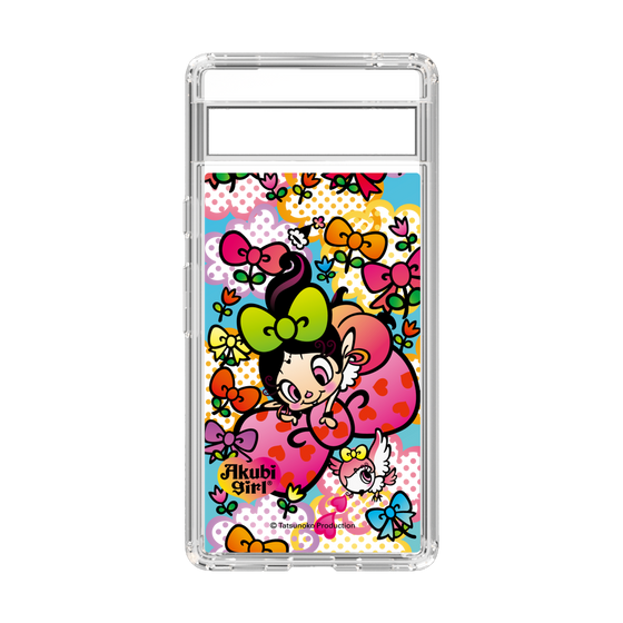 スリムプロテクションケース［ アクビガール - フラワーリボン ］