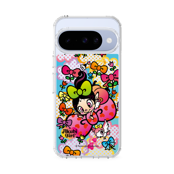 スリムプロテクションケース［ アクビガール - フラワーリボン ］