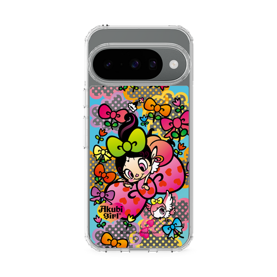 スリムプロテクションケース［ アクビガール - フラワーリボン ］