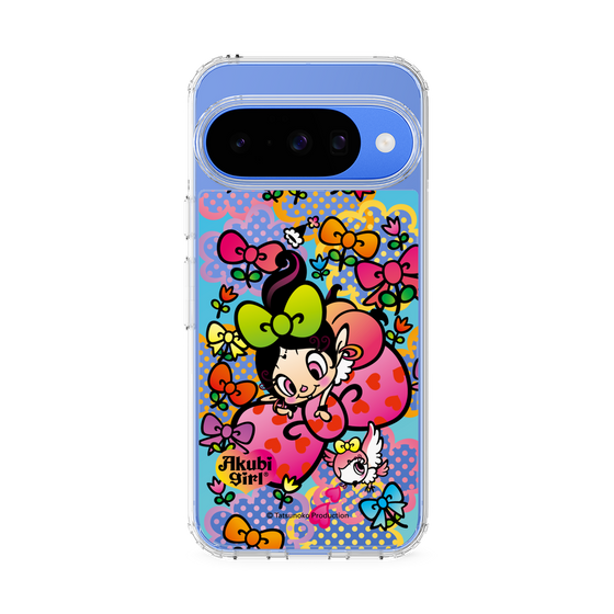 スリムプロテクションケース［ アクビガール - フラワーリボン ］