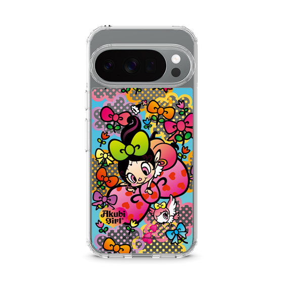 スリムプロテクションケース［ アクビガール - フラワーリボン ］