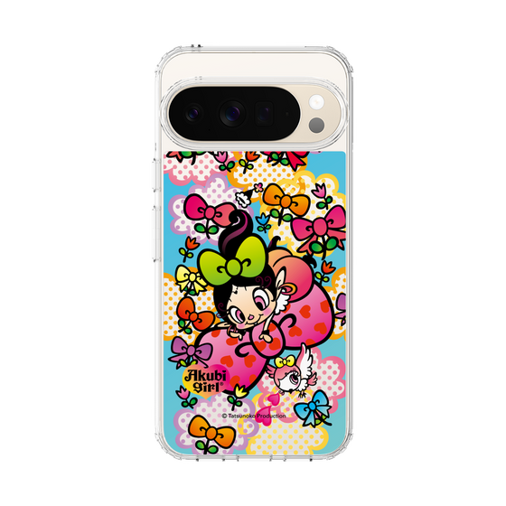 スリムプロテクションケース［ アクビガール - フラワーリボン ］
