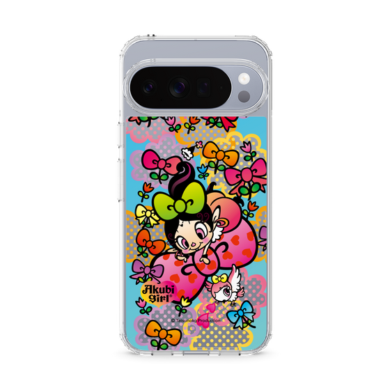 スリムプロテクションケース［ アクビガール - フラワーリボン ］