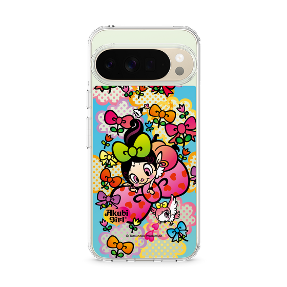 スリムプロテクションケース［ アクビガール - フラワーリボン ］