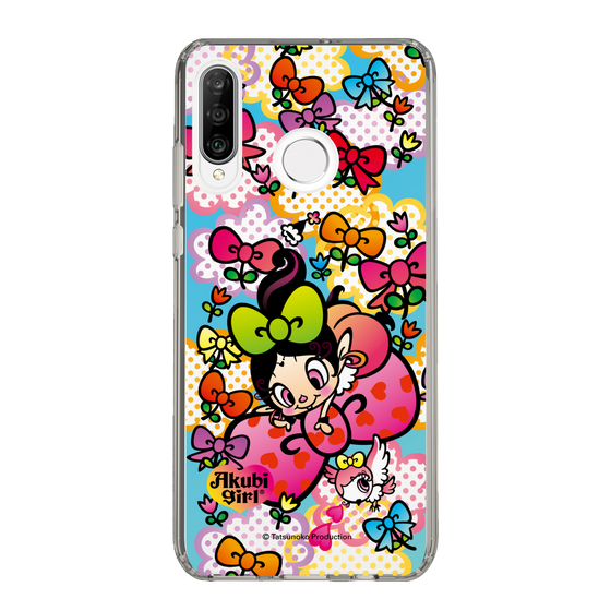 スリムプロテクションケース［ アクビガール - フラワーリボン ］