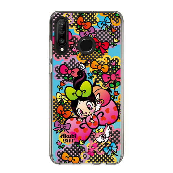 スリムプロテクションケース［ アクビガール - フラワーリボン ］