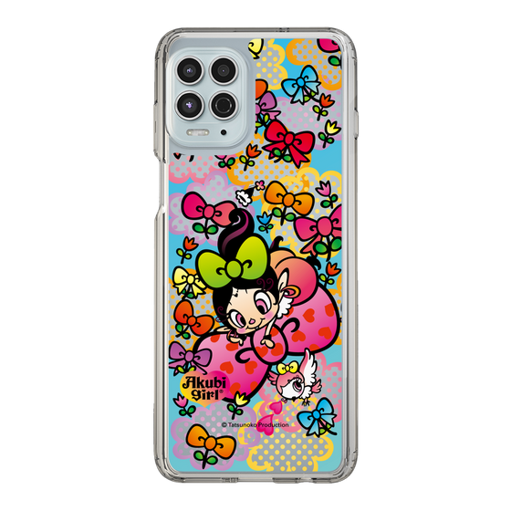 スリムプロテクションケース［ アクビガール - フラワーリボン ］