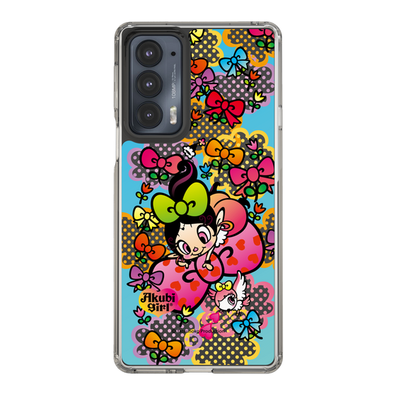 スリムプロテクションケース［ アクビガール - フラワーリボン ］