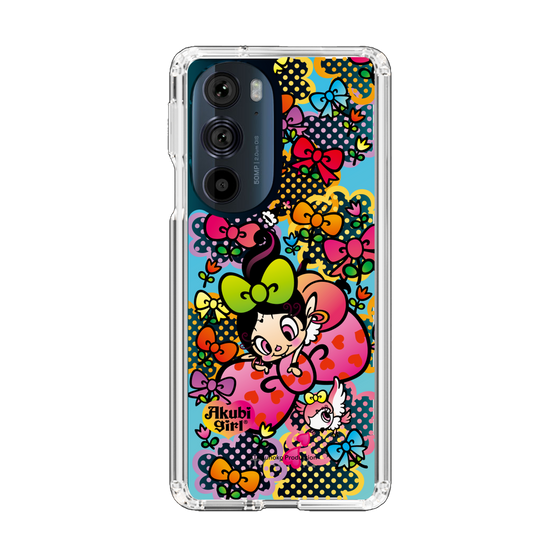 スリムプロテクションケース［ アクビガール - フラワーリボン ］