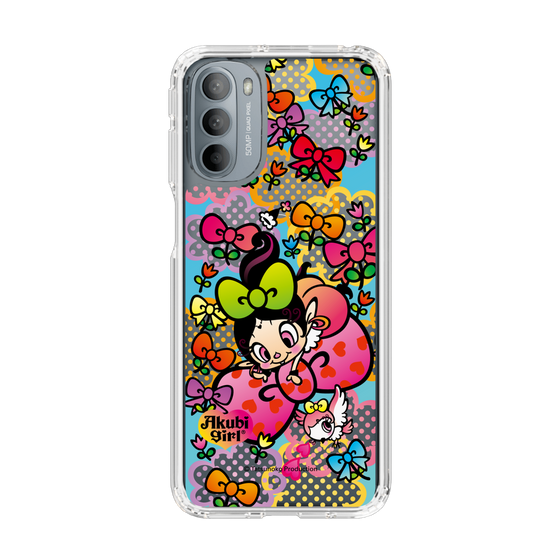 スリムプロテクションケース［ アクビガール - フラワーリボン ］