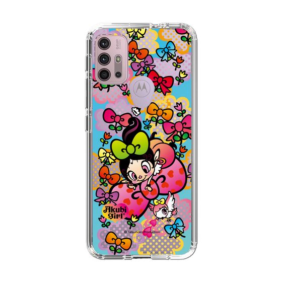スリムプロテクションケース［ アクビガール - フラワーリボン ］