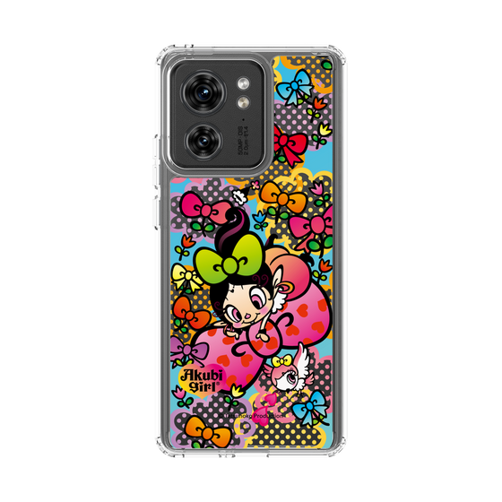 スリムプロテクションケース［ アクビガール - フラワーリボン ］