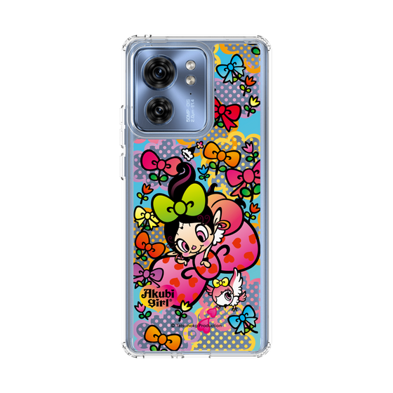 スリムプロテクションケース［ アクビガール - フラワーリボン ］