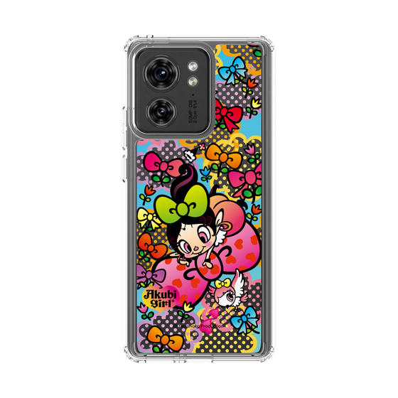 スリムプロテクションケース［ アクビガール - フラワーリボン ］