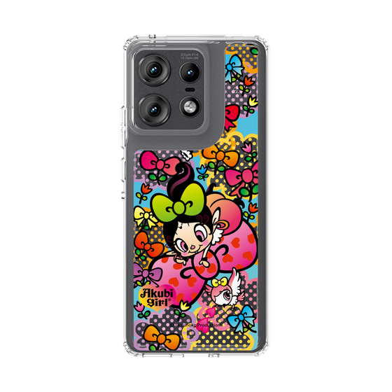 スリムプロテクションケース［ アクビガール - フラワーリボン ］