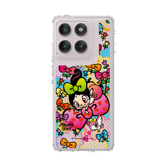 スリムプロテクションケース［ アクビガール - フラワーリボン ］