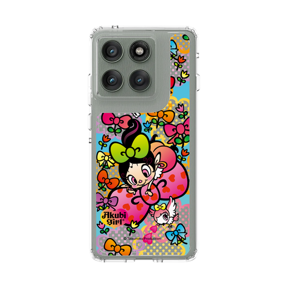 スリムプロテクションケース［ アクビガール - フラワーリボン ］