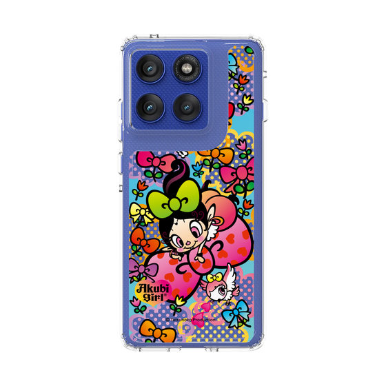 スリムプロテクションケース［ アクビガール - フラワーリボン ］