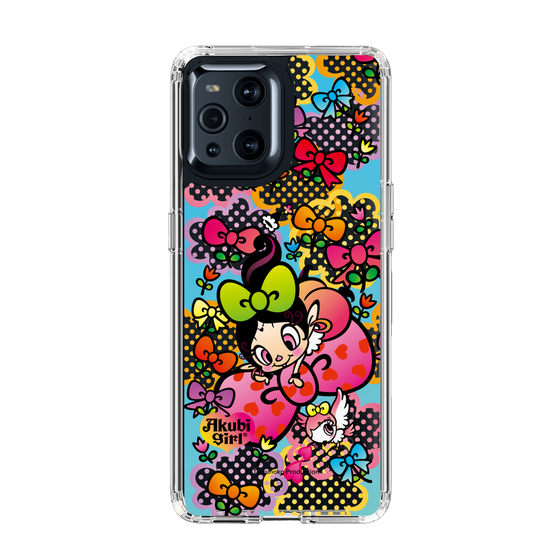 スリムプロテクションケース［ アクビガール - フラワーリボン ］