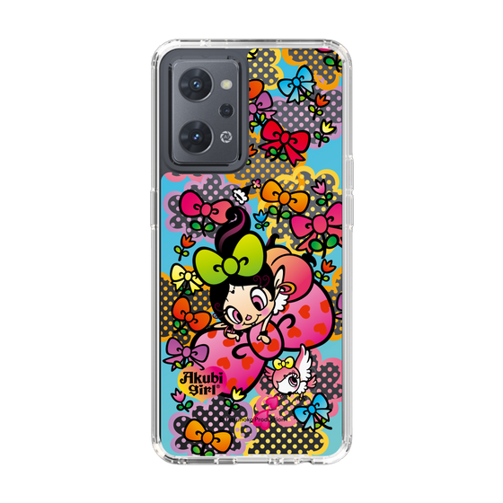 スリムプロテクションケース［ アクビガール - フラワーリボン ］