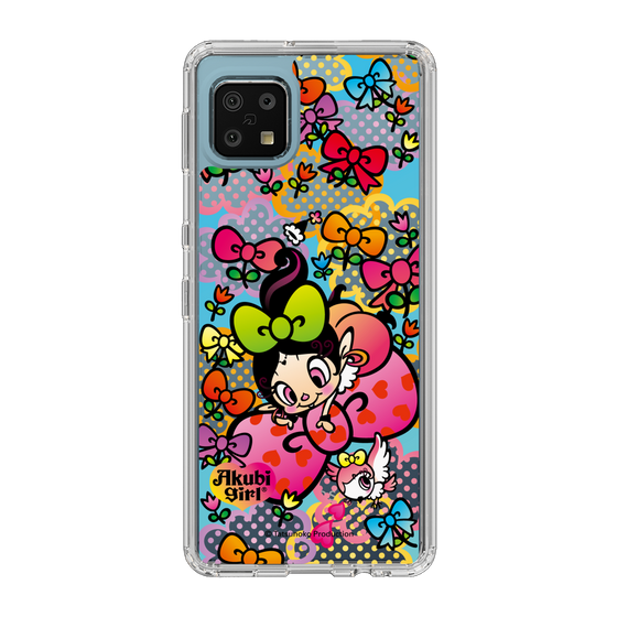 スリムプロテクションケース［ アクビガール - フラワーリボン ］