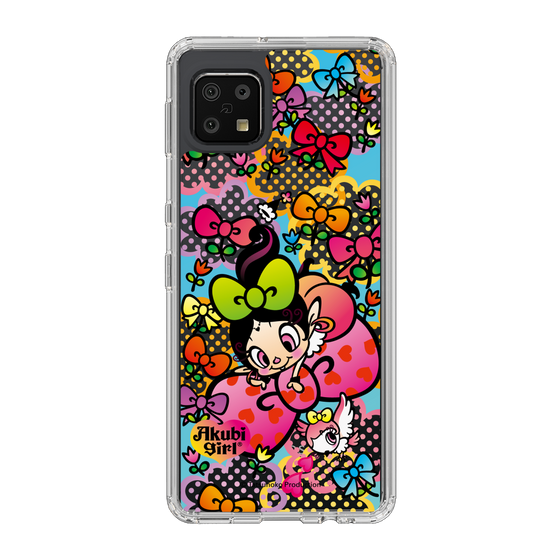 スリムプロテクションケース［ アクビガール - フラワーリボン ］