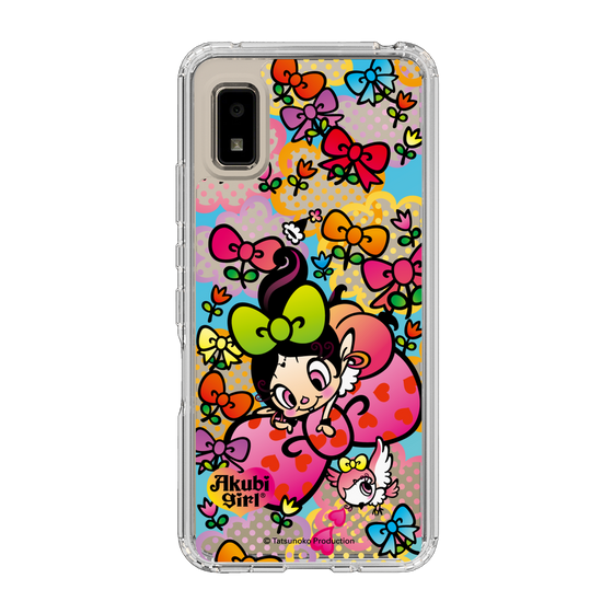 スリムプロテクションケース［ アクビガール - フラワーリボン ］