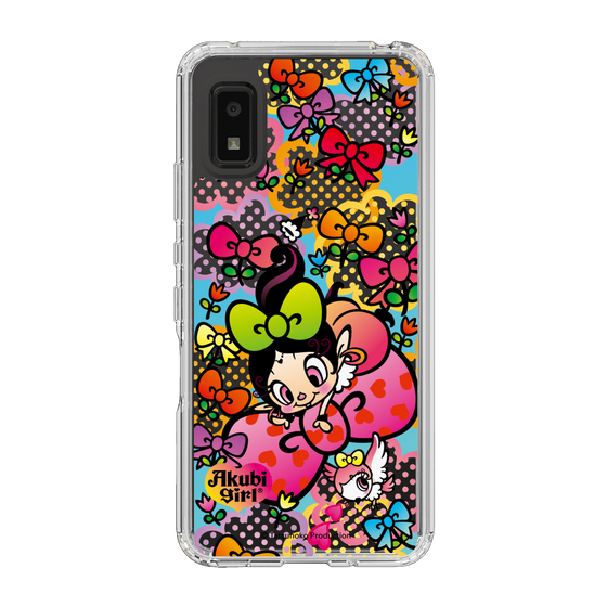 スリムプロテクションケース［ アクビガール - フラワーリボン ］