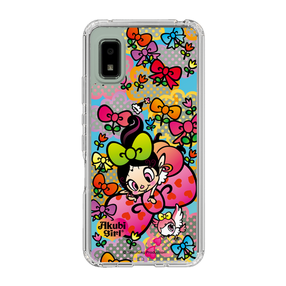 スリムプロテクションケース［ アクビガール - フラワーリボン ］