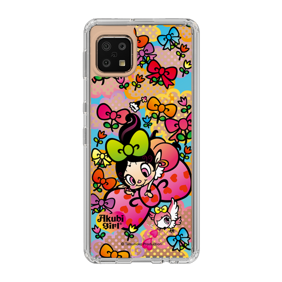 スリムプロテクションケース［ アクビガール - フラワーリボン ］