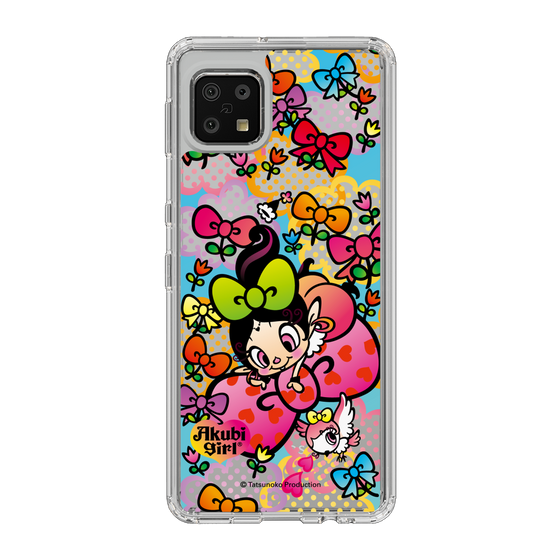 スリムプロテクションケース［ アクビガール - フラワーリボン ］