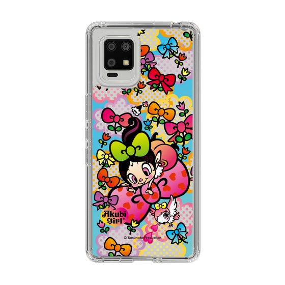 スリムプロテクションケース［ アクビガール - フラワーリボン ］