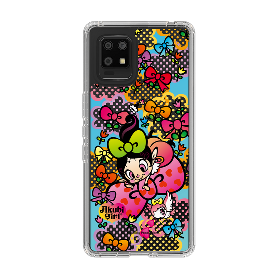 スリムプロテクションケース［ アクビガール - フラワーリボン ］