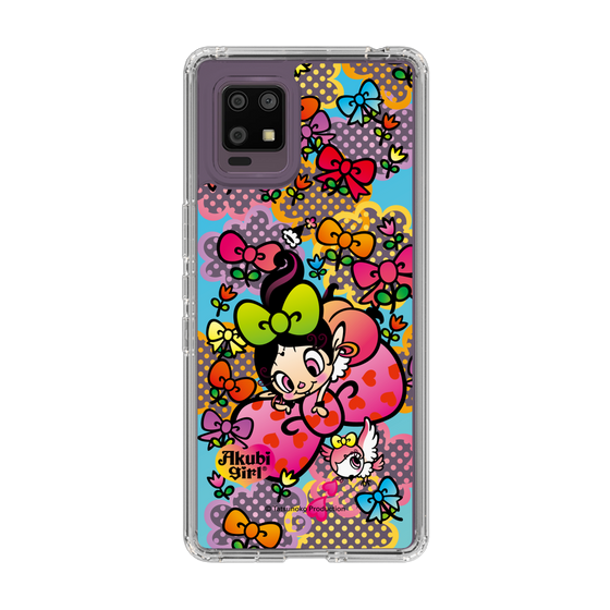 スリムプロテクションケース［ アクビガール - フラワーリボン ］