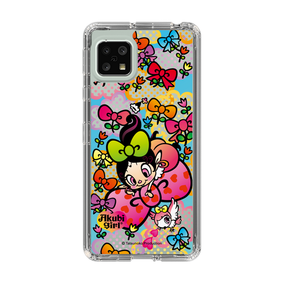 スリムプロテクションケース［ アクビガール - フラワーリボン ］