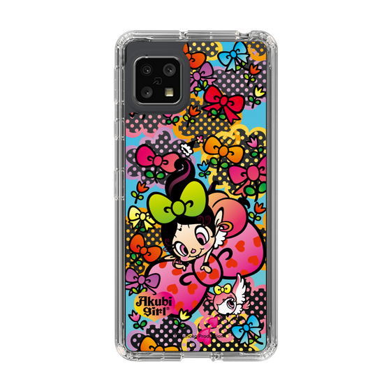 スリムプロテクションケース［ アクビガール - フラワーリボン ］