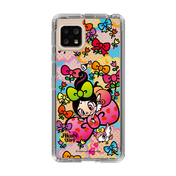 スリムプロテクションケース［ アクビガール - フラワーリボン ］