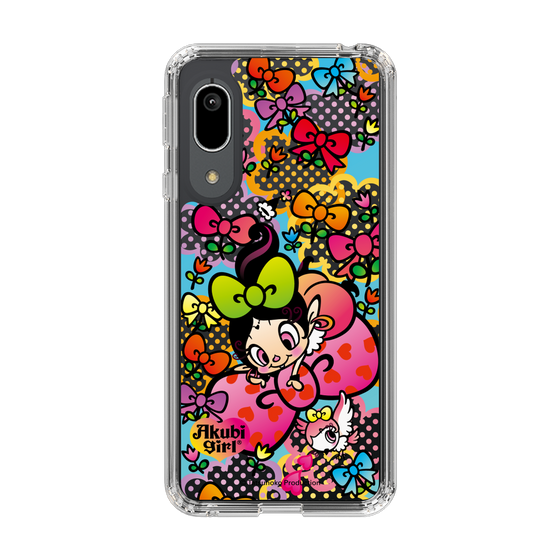 スリムプロテクションケース［ アクビガール - フラワーリボン ］