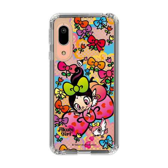 スリムプロテクションケース［ アクビガール - フラワーリボン ］