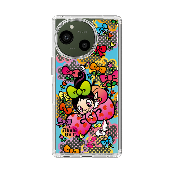 スリムプロテクションケース［ アクビガール - フラワーリボン ］