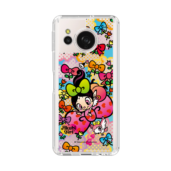 スリムプロテクションケース［ アクビガール - フラワーリボン ］