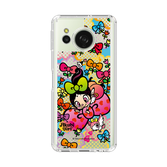 スリムプロテクションケース［ アクビガール - フラワーリボン ］