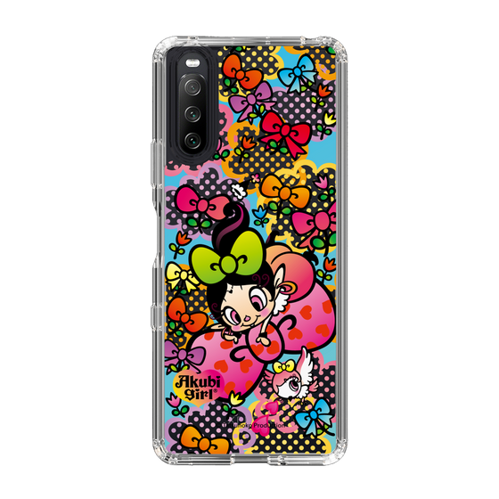 スリムプロテクションケース［ アクビガール - フラワーリボン ］