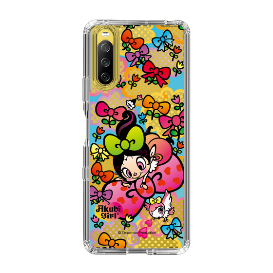 スリムプロテクションケース［ アクビガール - フラワーリボン ］