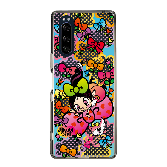 スリムプロテクションケース［ アクビガール - フラワーリボン ］