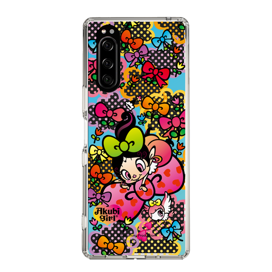 スリムプロテクションケース［ アクビガール - フラワーリボン ］