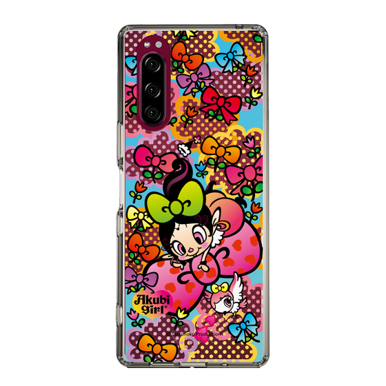 スリムプロテクションケース［ アクビガール - フラワーリボン ］