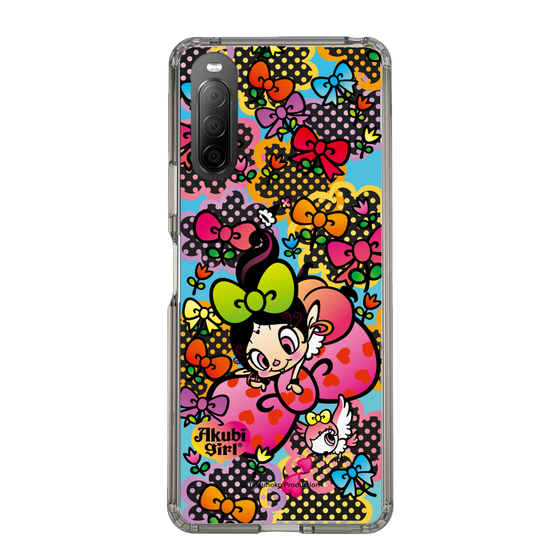 スリムプロテクションケース［ アクビガール - フラワーリボン ］