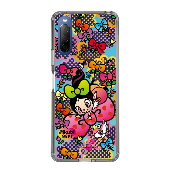 スリムプロテクションケース［ アクビガール - フラワーリボン ］