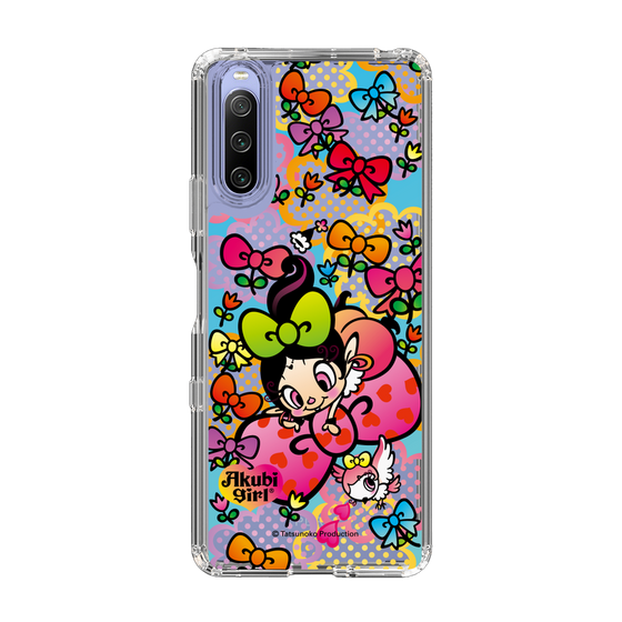 スリムプロテクションケース［ アクビガール - フラワーリボン ］